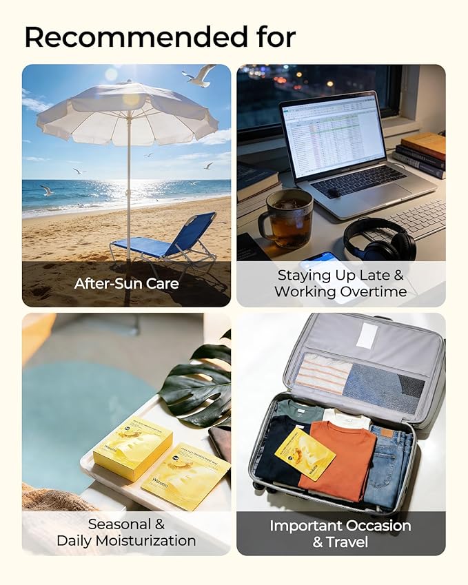 6 Sheet Masks Kojic Acid Turmeric Face Mask Even Skin Tone, Elasticity, Radiant, Moisturizing, Hydrating Face Masks for Dull Skin Facial Mask Controlling Oil and Refining Pores Facemask Skincare