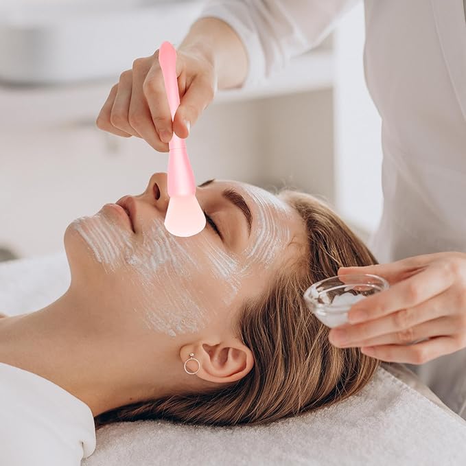 Face Mask Applicator,3 Pack Soft Silicone Face Mask Brushes Double Head Facial Mud Mask Applicator Cream Spoon Beauty Tools for Apply Cream,Lotion