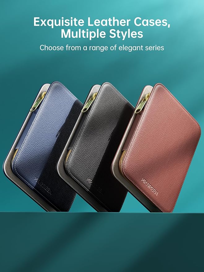 MR.GREEN 9-in-1 Manicure & Pedicure Set – Professional German Stainless Steel Nail Clippers Grooming Kit with Splash-Proof Nail Clipper & Genuine Leather Travel Case (Cognac Brown)