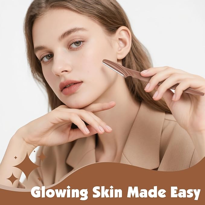 88 Pack Eyebrow Razors & Face Razors for Women – Terracotta Color Dermaplane Razors for Women & Men in Storage Jar, Safe Facial Shaver with Covers, Ideal Stocking Stuffer