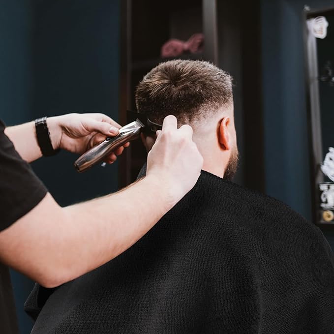 Salon Towels 48 Pack, Microfiber Barber Towel Bulk,(16x29 inches) Fast Drying Hair Towels Super Soft Black Hnad Towels for Gym, Salon, Bath, Spa Use and Home Hair Care(Not Bleach Proof)