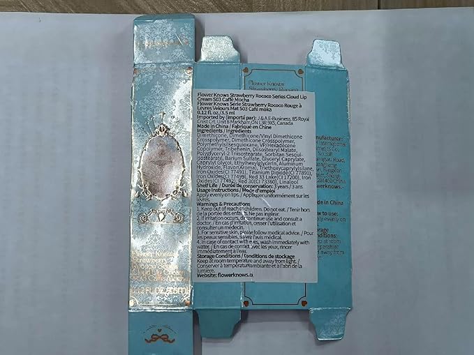 Flower Knows Strawberry Rococo Cloud Lip Cream,Long Lasting Warm Brown Nude Matte Lipstick,Hydrating Lip Stain,Transfer& Smudge Proof Velvet Liquid Lipstick for Girls&Women,0.12 Fl Oz(S03 Caffe Mocha)