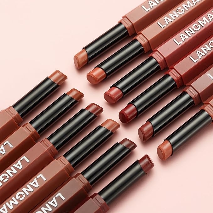 Jolilab 3Pcs Velvet Matte Lipstick Nude Matte Soft Dark Color Stick High Pigmented Long-Lasting Waterproof Lip Stick Lip Balm Beauty Cosmetics Gift for Women(Curated #3+11+12)