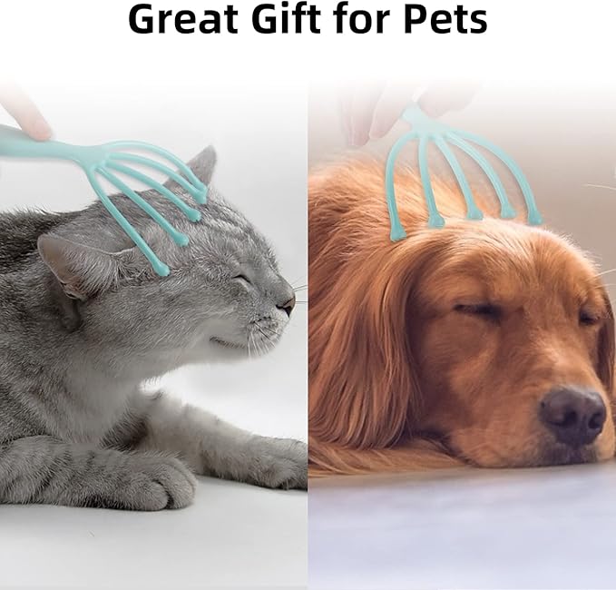 Scalp Massager,Handheld Claw Head Massager for Deep Relaxation & Stress Reduction in The Office Home SPA. Blue and Green(2-Pack)