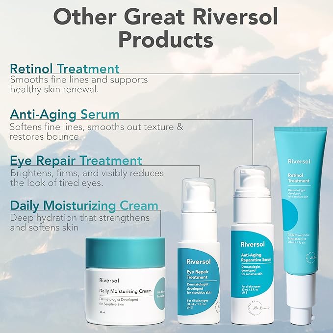 Riversol Glycolic Acid Peel | AHA Chemical Exfoliant for Face | 4% Glycolic Peel to Smooth Texture & Brighten Skin | Sensitive Skin Safe