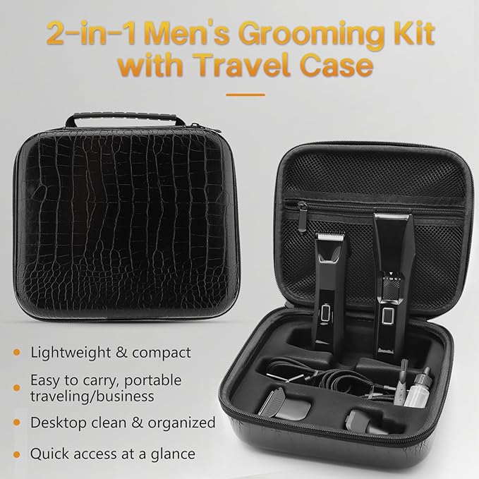 Manscape Beard Trimmer for Men, Groin & Body Hair Trimmer, Ball Shaver, Nose Hair Clippers, All-in-One IPX7 Waterproof Men's Wet/Dry Groomer Kit, Rechargeable with Travel Case, LED Display