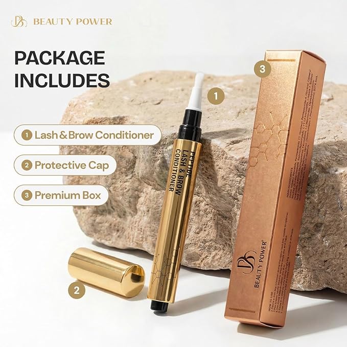 Eyebrow and Eyelash Conditioner 5 mL, Lash and Brow Enhancer with Peptides, Eyebrow Conditioner for Thicker Brows and Fuller-Looking Lashes