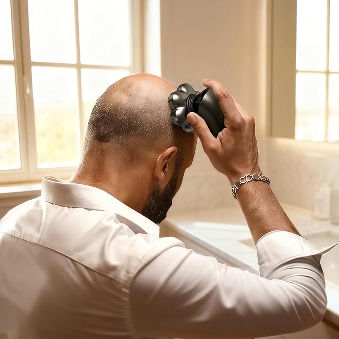 7D Arc Electric Shaver for Head & Body, 5-in-1 Upgraded Electric Razor for Men, Waterproof Wet/Dry Detachable Head Shaver, LED Display Rechargeable Electric Shaving & Grooming Kit, Dark Gray