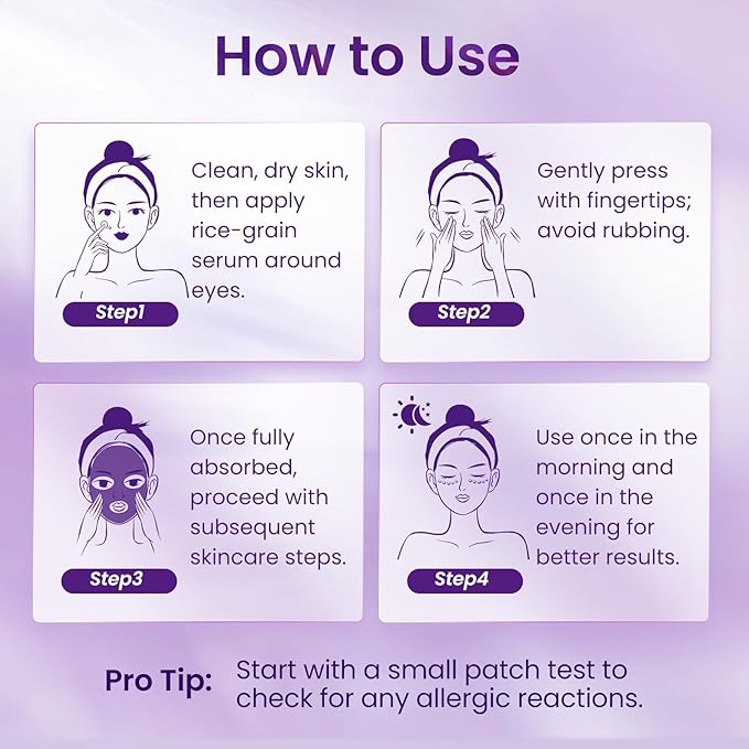 Doracome Caffeine & Retinol Under Eye Serum – Dermatologist-Tested, Fast Absorbing, Correction for Puffy Eye Bags Fine Lines Dark Circles Wrinkles While Providing Moisturizing Care