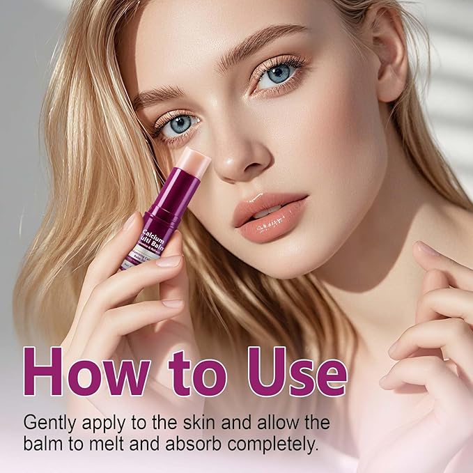 Calcium Multi Balm Stick 3 Pack, Calcium Volume Multi Balm, Collagen Moisturing Stick, Firming, Hydrating, Smoothing for Face, Eyes, Neck, 9g