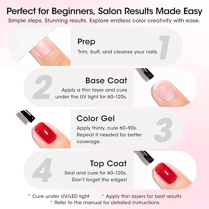 GELLEN Gel Nail Polish Set Nude, 20 Colors Gel Polish HEMA TMPTA TPO 3-free UV Soak off Nail Gel with Glossy Matte Cateye Top Coat and Base Coat, Pink Purple Neutral Nail Art for Women Salon at Home