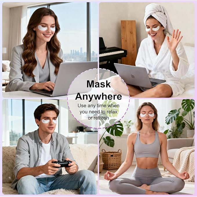 Under Eye Patches -Collagen Firming and Lifting Eye Masks for Puffiness, Dark Circles, Improving Fine Lines and Wrinkles, with Hyaluronic Acid for Hydration and Firming Eye Care Patches, 8 Pair Pack