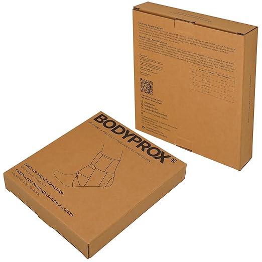 Bodyprox Ankle Brace for Women and Men, Lace Up Ankle Support Brace Stabilizer For Sprained Ankle (Medium)