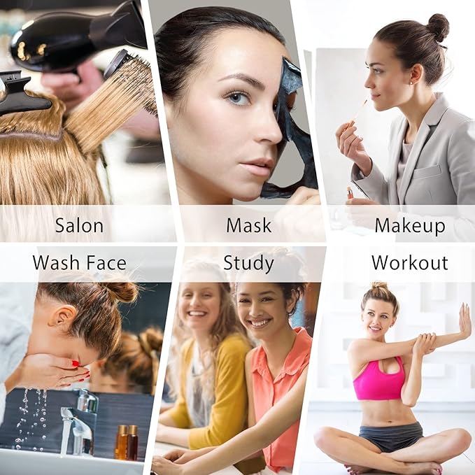 Ondder Hair Clips for Styling, Cutting, Coloring - Butterfly Claw Clamps and Sectioning Clips for Salon and Home Use - Hair Accessories for Women and Girls in Black, Blue, and Orange