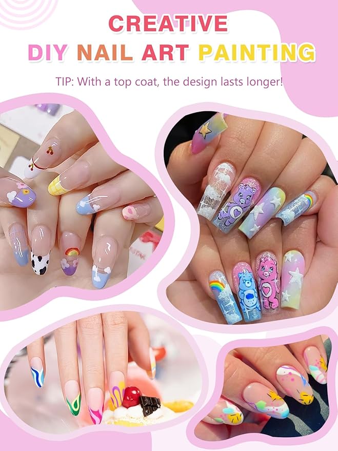 12 Colors Nail Art Pens,Nail Art Marker for Nail Art,DIY Nail Art Pens for Painting Nails,Suitable for Nail Art, Nail Painting,Nail DIY Decoration for Adult Kids