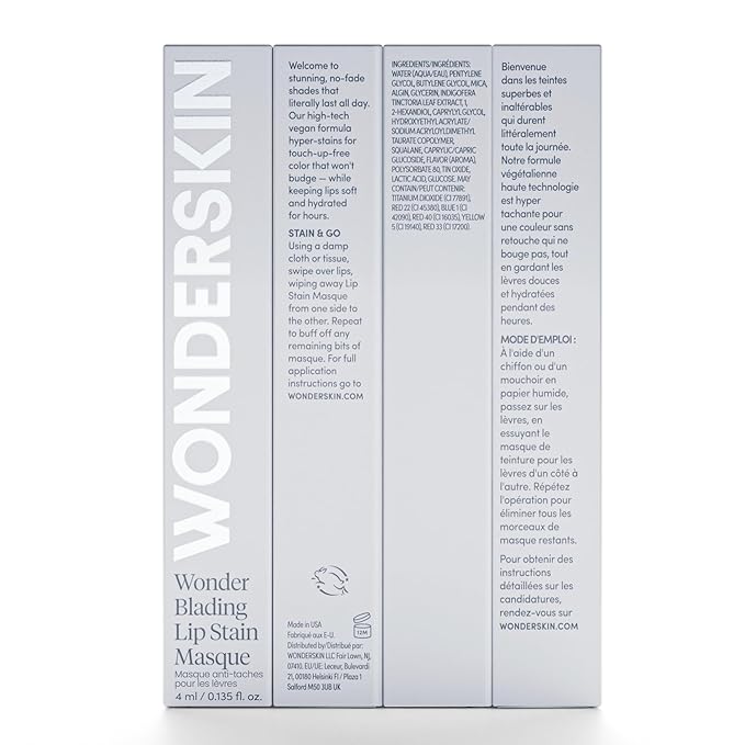 Wonderskin Wonder Blading All Day Lip Stain Peel Off Masque - Long Lasting, Waterproof and Transfer Proof Nude Lip Tint, Matte Finish Peel Off Makeup (XOXO Masque)