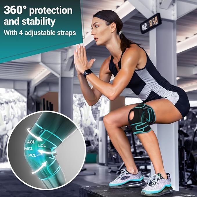 DR. BRACE ELITE Knee Brace with Side Stabilizers & Patella Gel Pads for Maximum Knee Pain Support and fast recovery for men and women-Please Check How To Size Video (Earth, XX-Large)
