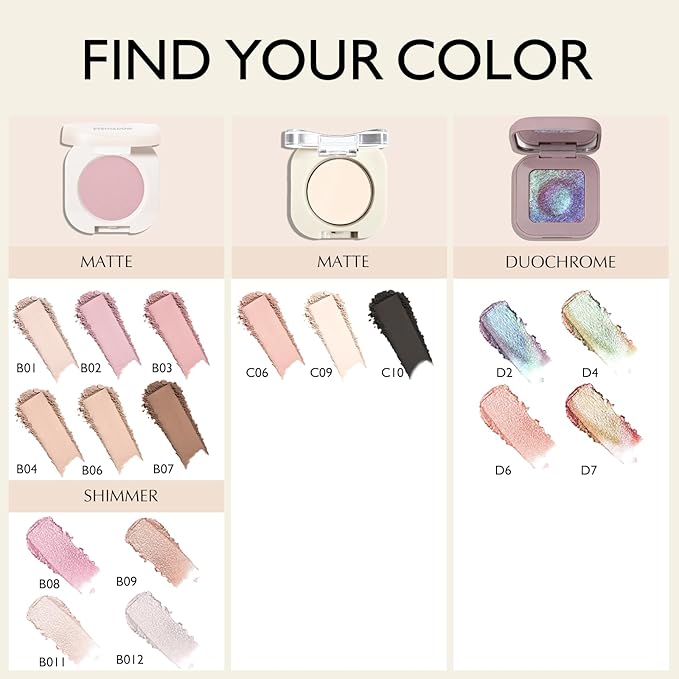 Silver Glitter Eyeshadow Palette, Single Shimmer Eye Shadow Palette Makeup Compact Pressed Powder Lightweight Blendable Highly Pigmented Sparkle Eye Brightener Highlighter for Women