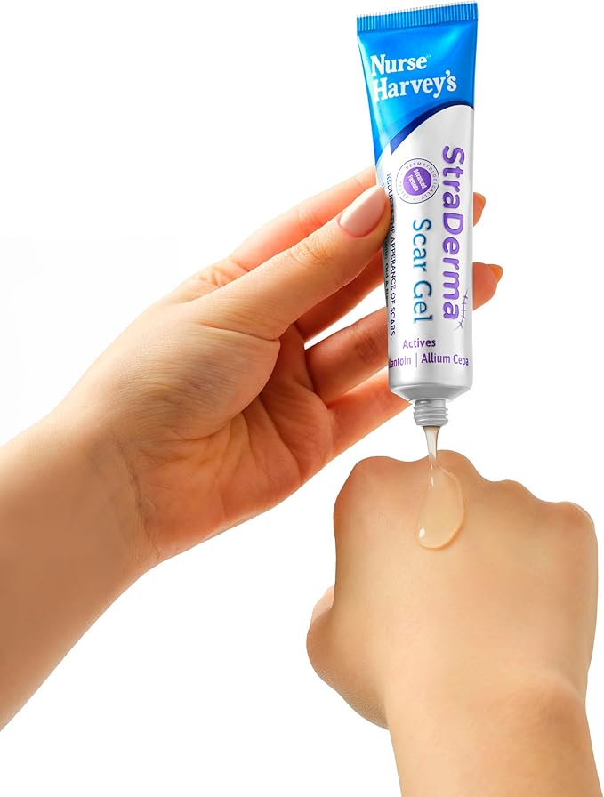Nurse Harvey's Straderma 40gr/1.41 fl oz (Advanced Scar Gel, Wound and Spot Gel, Burn & Sun Scar Gel, Scar Removal Gel for C-Section, Stretch Marks, Acne, Surgery, Old and New Scars)