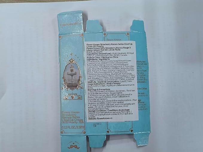 Flower Knows Strawberry Rococo Cloud Lip Cream,Long Lasting Rosy Coral Matte Lipstick,Hydrating Lip Stain,Transfer & Smudge Proof Velvet Liquid Lipstick for Girls&Women,0.12 Fl Oz(S02 Peachy Milk)