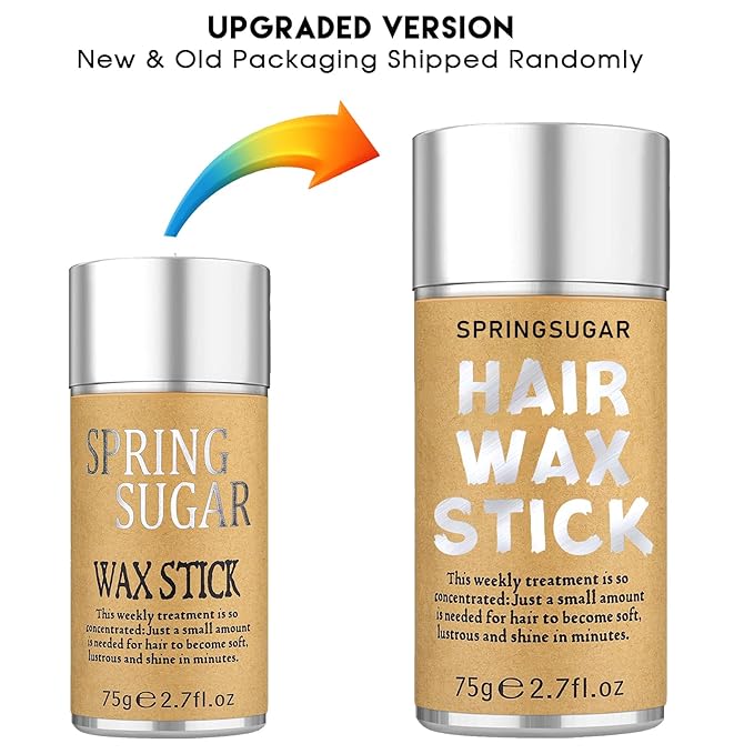 Hair Wax Stick Set for Flyaways Slick Back – Includes Wax Stick for Hair, Slick Back Hair Brush, Hair Finishing Stick – Hair Styling Products for Women, Taming Frizz & Creating Sleek Styles