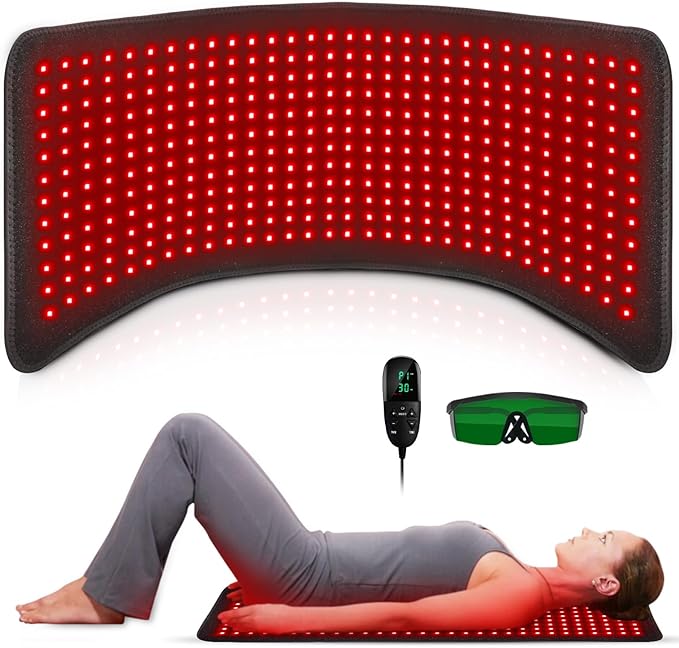 Red Light Therapy, Infrared Light Therapy 31.6" * 11.8" Large Wrap Pad 360LEDs for Body Back Waist Knee Joint Pain Relief, Muscle Repair, Decrease Inflammation, Ideal Gift