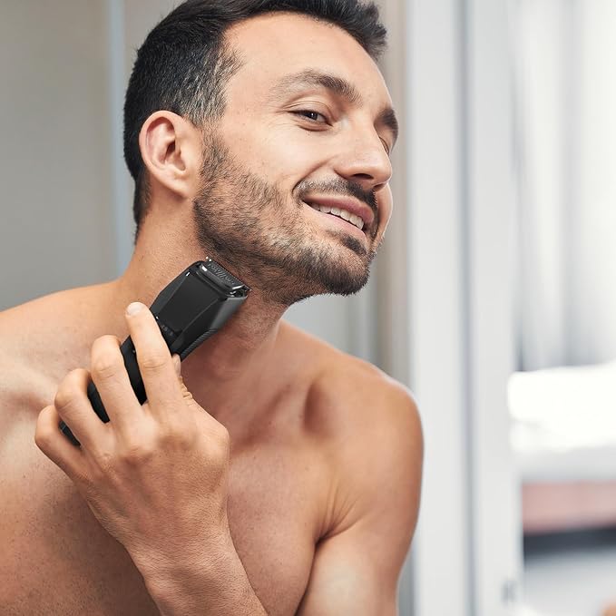 HUMMINGBIRD MK14 BeardMaster – Premium Beard Trimmer for Men, Precision Dial, Adjustable 20 Length Settings, Stainless Steel T-Blade, Cordless USB-C Rechargeable, Waterproof, LED Display, Travel Case