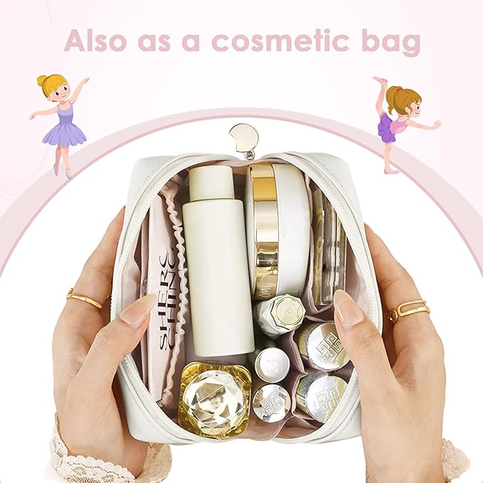 First Period Kit for Girls 9-12,Thoughtful First Period Gift,Tween Period Starter Kit with Spare Underwear, Wipes,Period Knowledge Cards and More. (Milk apricot white)