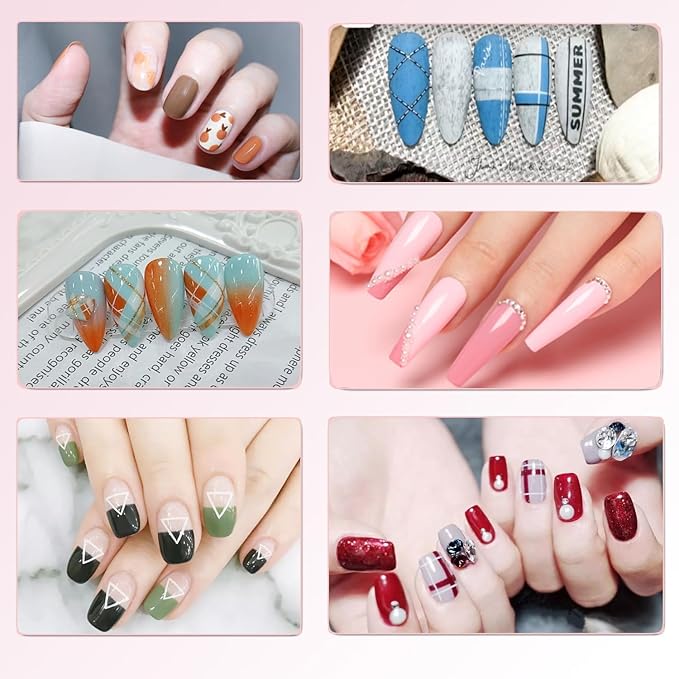 6PCS Double-Ended Nail Art Brush Kit For Gel Polish, Liner, Drawing, And Detailing - Professional Nail Design Pen And Paint Brushes Set