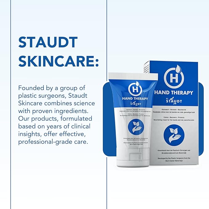 Staudt Hand Therapy Cream - Hydrating & Moisturizing Dry Hands Cream with Shea Butter & Hyaluronic Acid - Hand Moisturizer - Nourishing Hand Lotion - Luxurious Hand Care for Red, Dry & Irritated Hands