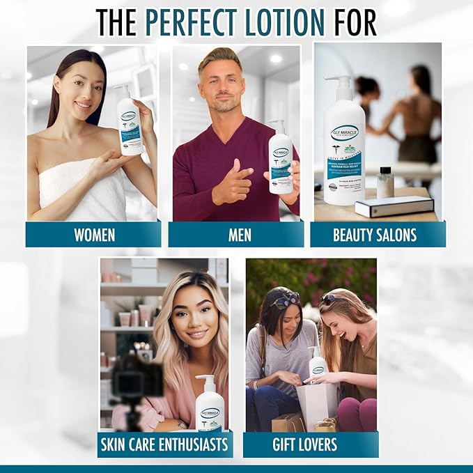 GLY MIRACLE Lightly Scented Non-Greasy Body Lotion, 16 oz High-Glycerin Hydration for Extremely Dry Skin, Hands, Feet & Body