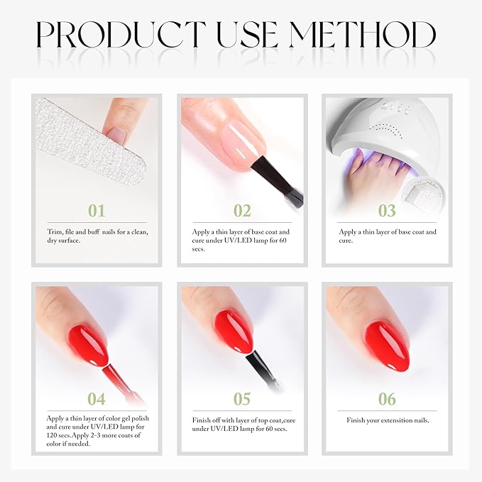 Double Rhythm 15ML Gel Nail Polish Pure Sheer Same Color Same Bottle Soak Off Gel Polish Art Manicure Salon DIY at Home for Women (Brick Red-A1091)