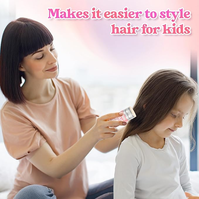 Hair Wax Stick, Slick Back Hair Brush, Wax Stick for Flyaways, Rat Tail Comb Edge Brush Styling Tool Set Accessories for Women Girls(Black)