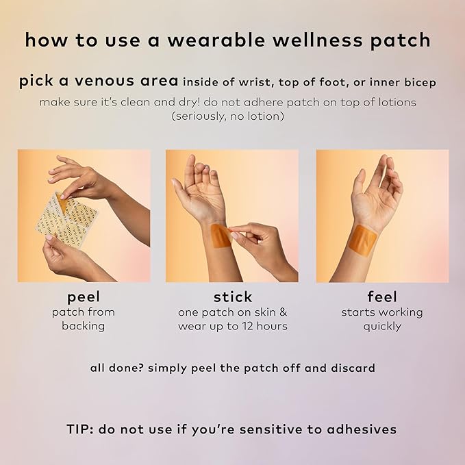 The Good Patch B12 Awake Patch, Natural Patch with Caffeine, B12, and Green Tea Extract, Plant Powered Wearable Wellness, Helps to Promote Energy (24 Total Patches)