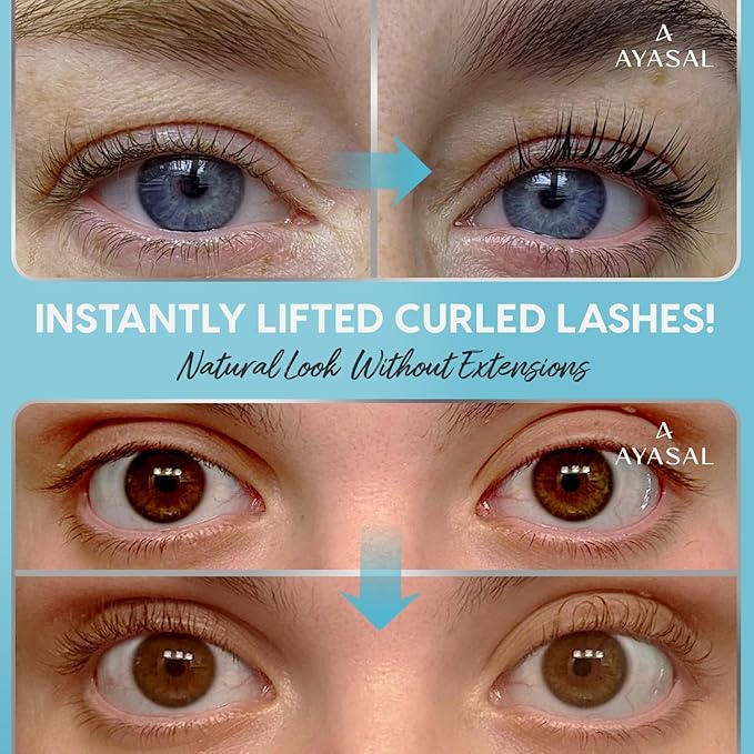 AYASAL Lash Lift Kit: Korean Formula Eyelash Perm, Non-Irritating Gentle Eyelash Lift Kit, Thio-Free Formula for Lash Lifting and Coloring - with Detailed Instructions for Home Use