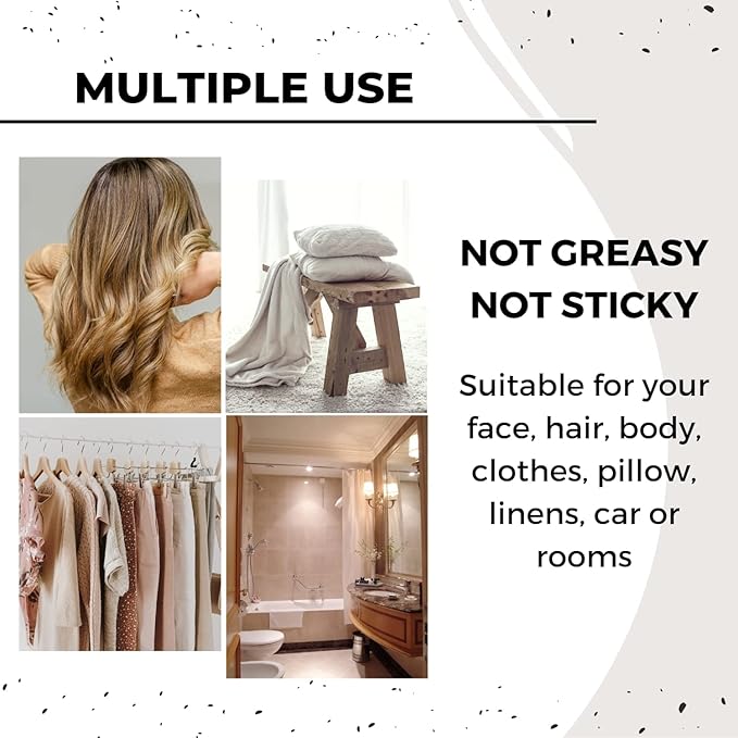 Benatu Lavender Sandalwood Essential Oil Blend Spray for Body and Hair, Multi-Use Natural Relax Scent Aromatherapy Room Mist for Pillow, Fabric, Bedding, Linen, Car 4 fl oz