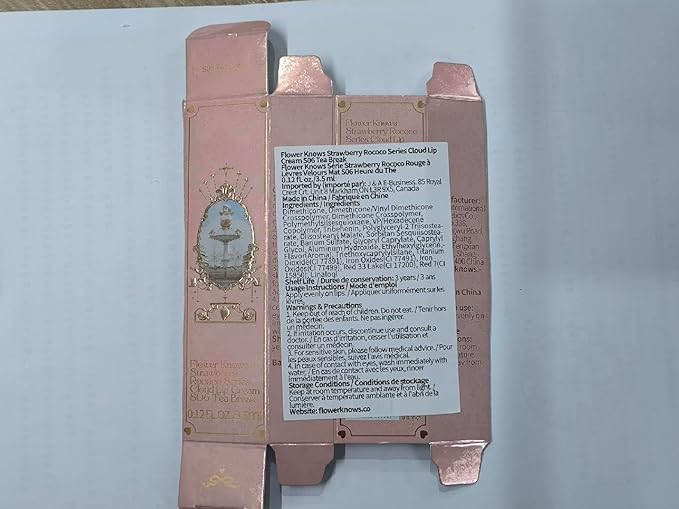 Flower Knows Strawberry Rococo Cloud Lip Cream,Long Lasting Mauve Pink Matte Lipstick,Hydrating Lip Stain,Transfer & Smudge Proof Velvet Liquid Lipstick for Girls&Women,0.12 Fl Oz(S06 Tea Break)