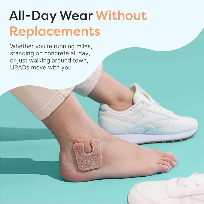 ZenToes U-Shaped Felt Callus Pads | Protect Calluses from Rubbing on Shoes | Reduce Foot and Heel Pain | Pack of 24 | 1/8” Self-Stick Pedi Cushions