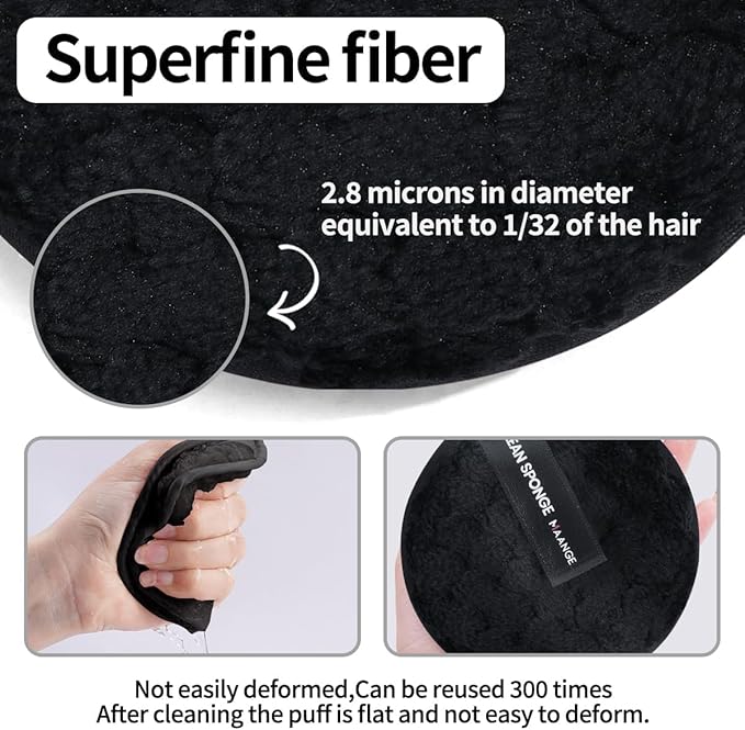 MAANGE 30pcs Professional Makeup Brush Set With Velvet Bag&5pcs Beauty Blender&2pcs Makeup Remover Puff&5pcs Triangle Powder Puff&3pcs Mini Thumb Puff&Toiletry Bag&2pcs Cleaning Mat (Blacksliver)