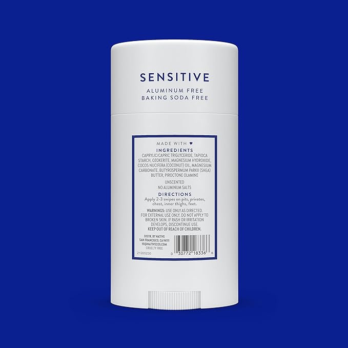 Native Whole Body Deodorant Stick Contains Naturally Derived Ingredients, Deodorant for Men and Women | 72 Hour Odor Protection, Aluminum Free with Coconut Oil and Shea Butter | Unscented