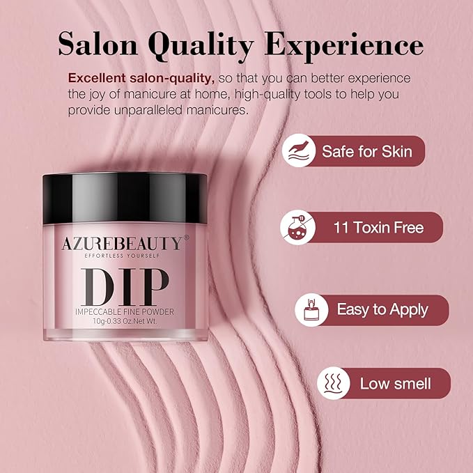 AZUREBEAUTY 31 Pcs Dip Powder Nail Kit Starter, 20 Colors Glitter Nude Pink Gray Red Dip Powder Liquid Set with Top & Base Coat Activator for French Nails Art Manicure DIY Salon Woman Gift