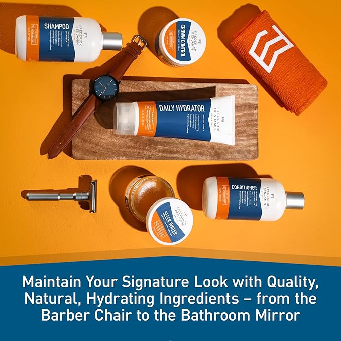 Frederick Benjamin Daily Hydrator, Hydrating Hair Cream with Light Hold, Natural Hair Moisturizer for Men, Hydrates & Replenishes Dry, Itchy Scalp & Hair, 5.1oz