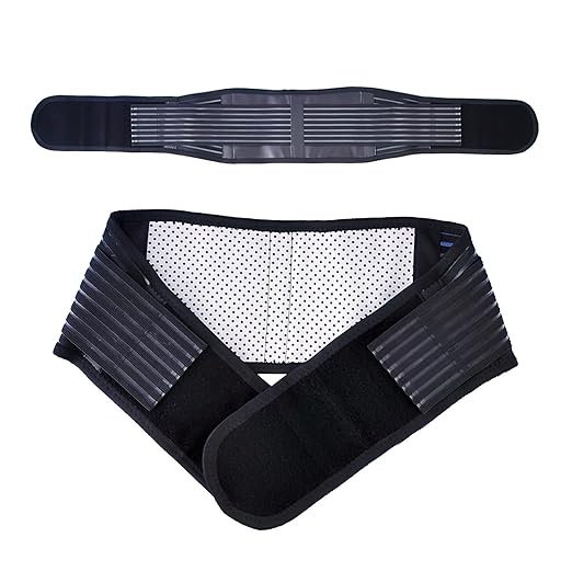 Back Support with Magnet, Tourmaline Magnetic Back Braces for Lower Back Pain Relief, Self Heating & Soothing Waist Band, Lumbar Support Belt for Herniated Disc/Sciatica (Medium)