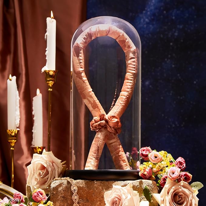 Disney & Kitsch Satin Heatless Hair Curler Set - Heatless Curls Overnight with Hair Curler & 2 Satin Scrunchies - Hair Curlers to Sleep in for Overnight Curls - Overnight Blowout Rods - Princess Party