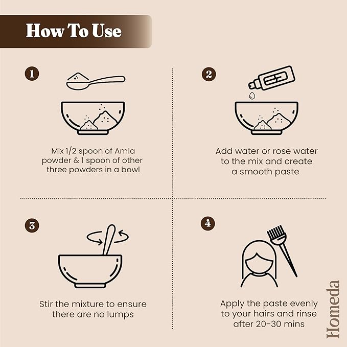 Shudh Online Herbal Hair Mask Powder Combo, Indian Ayurvedic Herbal Powder for Hair Growth (8.8oz, 250g), Bhringraj, Hibiscus, Shikakai, Reetha, Amla Shampoo (1.76oz each)