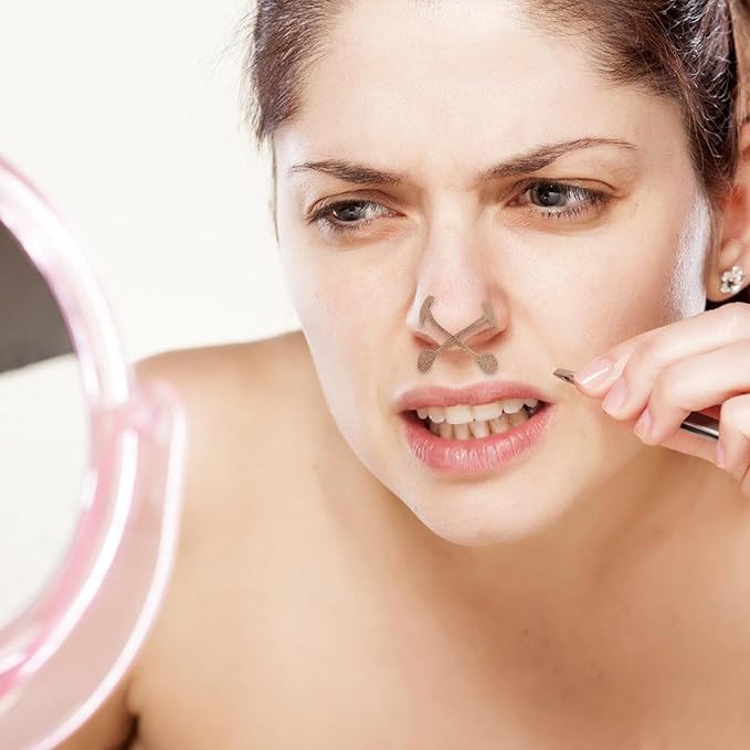 Luxshiny 10pcs Elastic Wing of Nose Corrector Strips Self-Adhesive Nose Shaping Stickers for Wide Nostrils Home Use