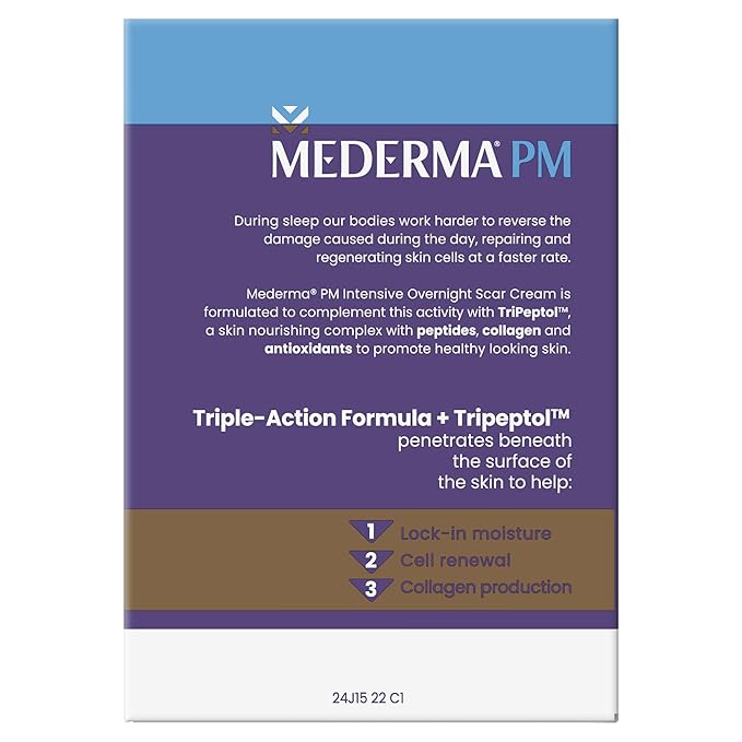 Mederma PM Intensive Overnight Scar Cream - Advanced Scar Treatment with Tripeptol, Works While You Sleep