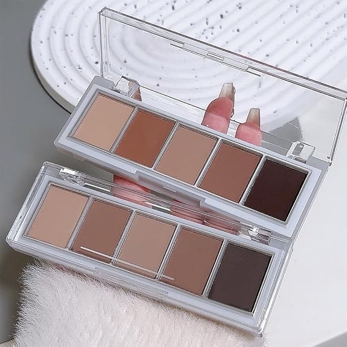 Mini Taupe Grey Palette: Your go-to for natural & smokey looks! This ultra-blendable, matve formula creates the perfect contour & nude eye. Made to make blue & green eyes pop!