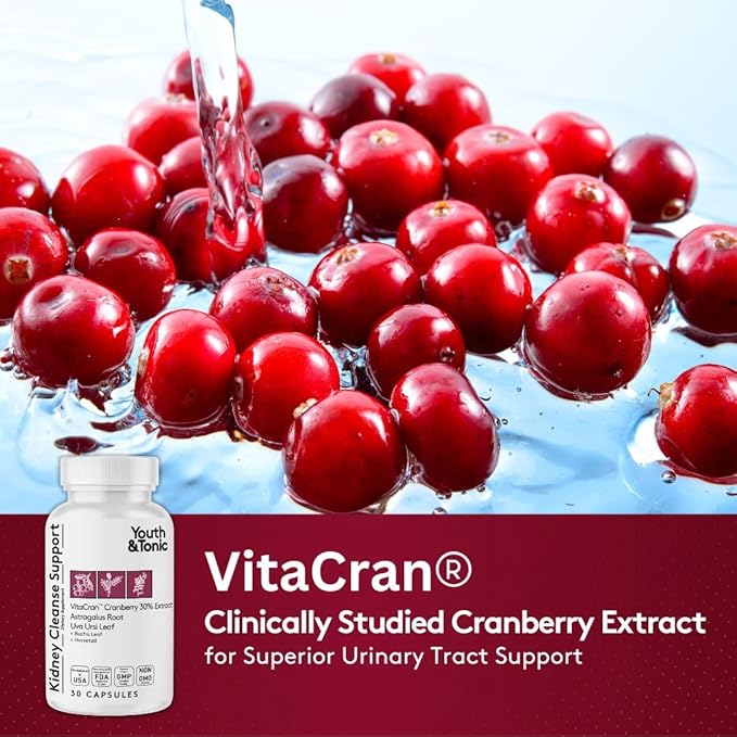 Youth & Tonic Gentle Body Cleanse & Detox – Clean Reset with Natural Flush & Diuretic Balance – 2PK: Kidney Cleanse Support + Water Weight Away, 60 Pills