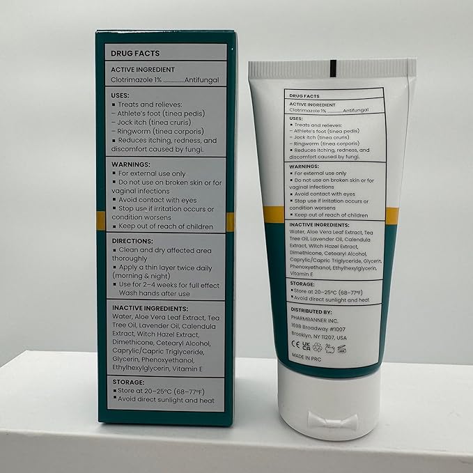 Antifungal Cream for Jock Itch, Ringworm, Psoriasis & Athlete’s Foot – Extra Strength Relief for Itchy, Burning Skin – Fast-Acting Formula for Tinea Cruris, Tinea Versicolor & Skin Irritations
